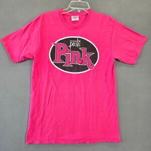 Perfectly Posh Pink Shirt Classic Tee Short Sleeves Crew Graphic Print Women's M